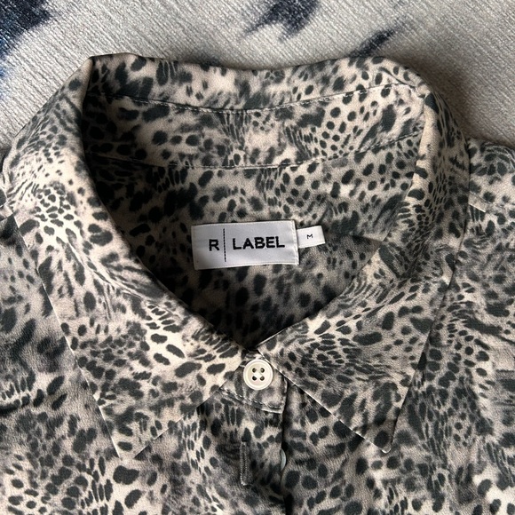Silk Animal Print Button Down - Picture 2 of 3